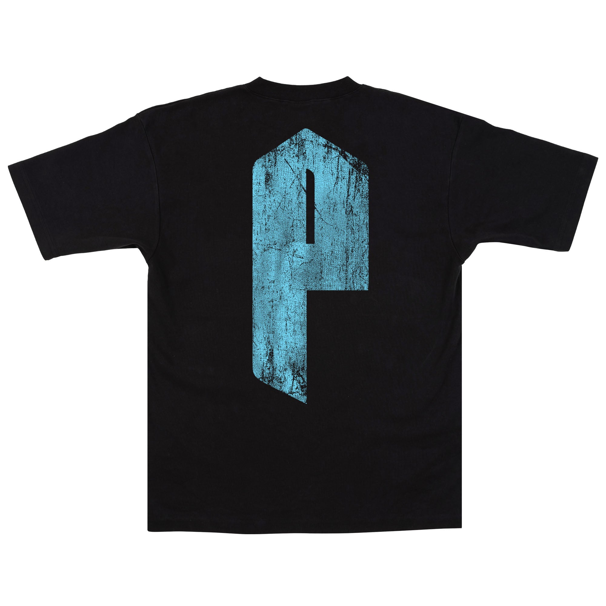 Distortion "P" Tee - Black/Blue