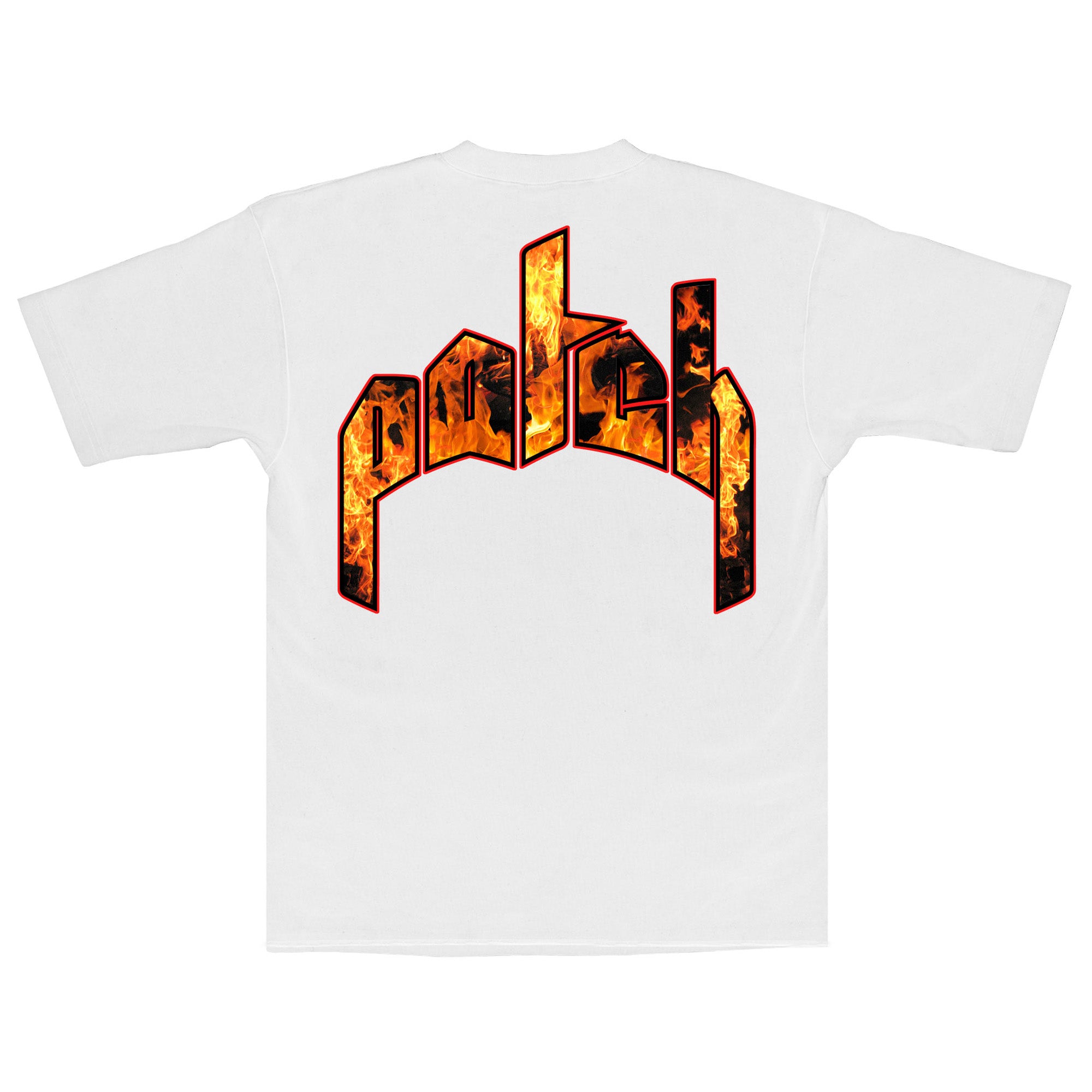 Arched Fire Tee - White