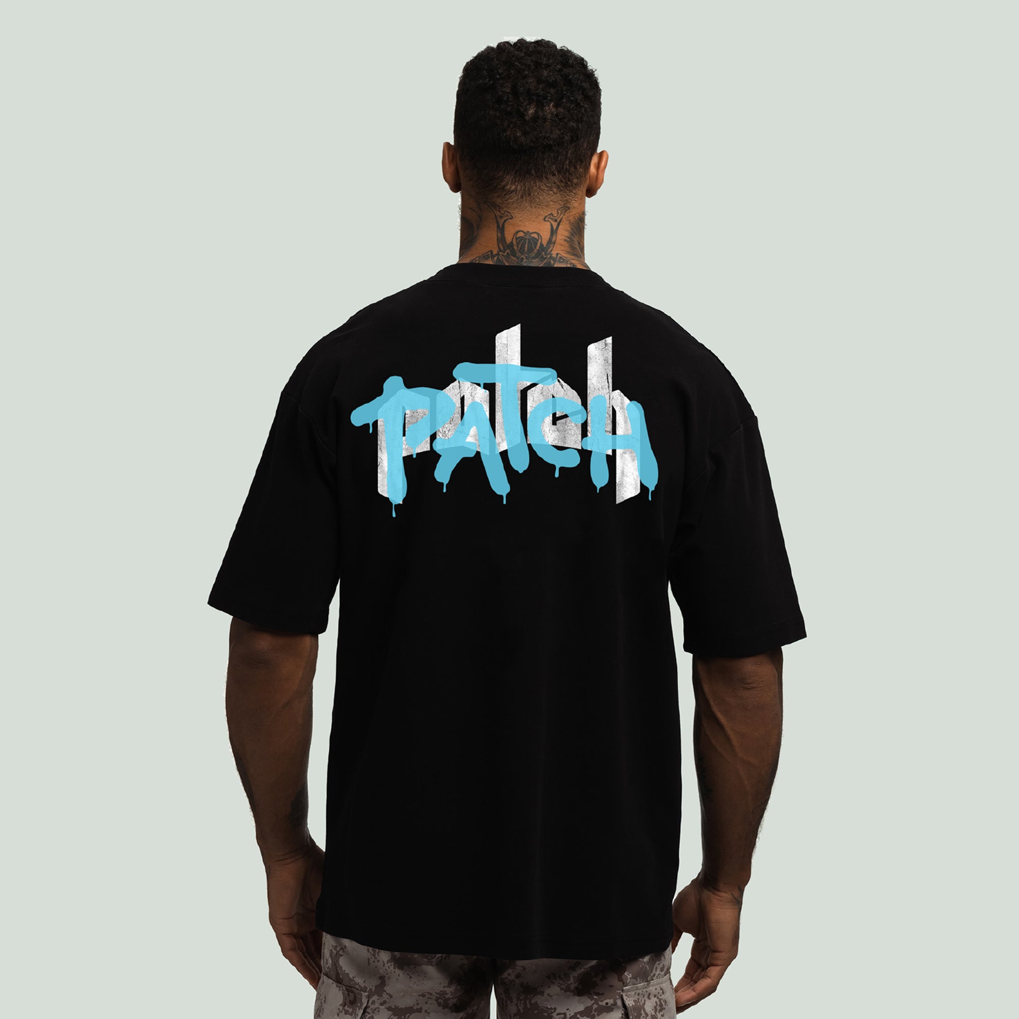 Caped Tee - Black/Blue